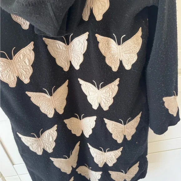 Johnny Waas Embroidered Cardigan with Butterfly Design - Picture 9 of 12